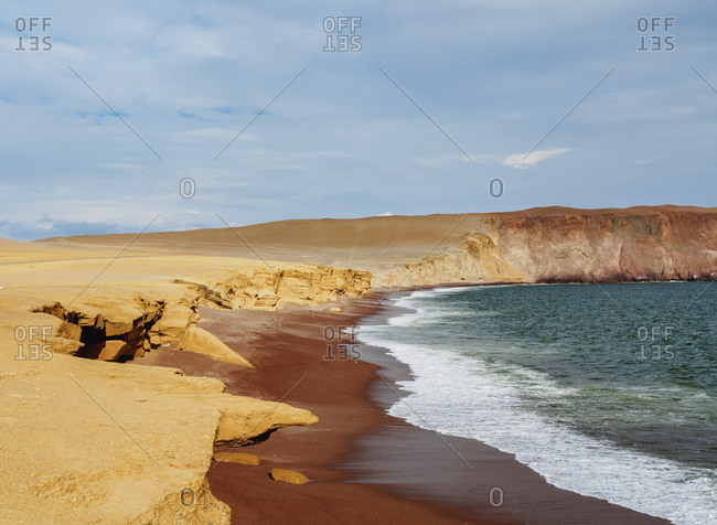 Red Beach, Paracas National Reserve, Ica Region, Peru, South America