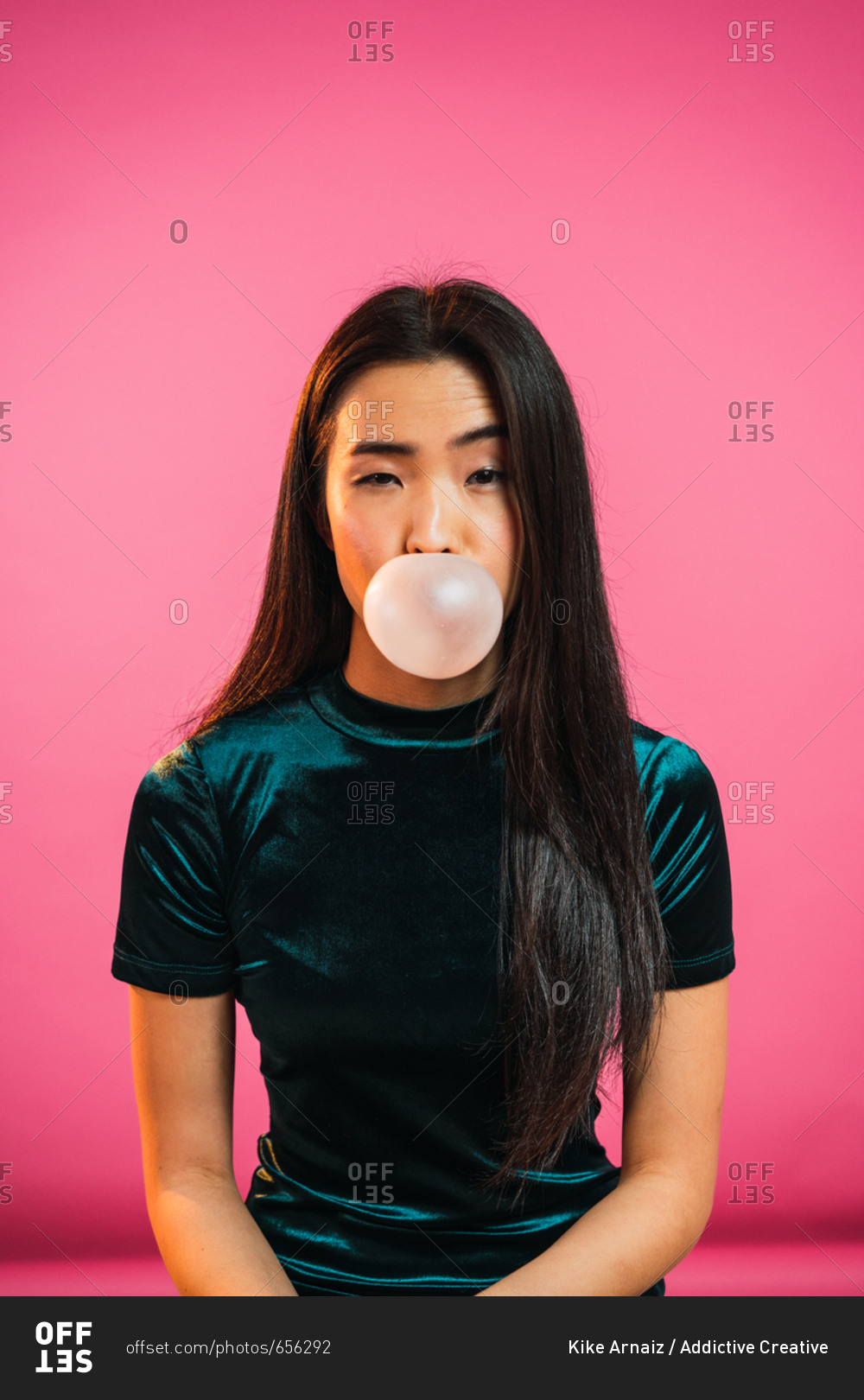 Asian Teen Blowing