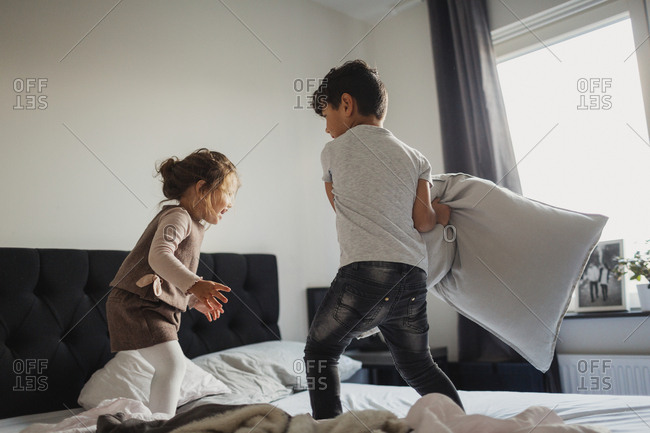 Kids playing in bedroom