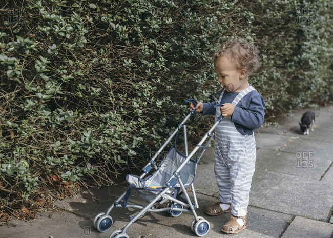 blue toy stroller for boy