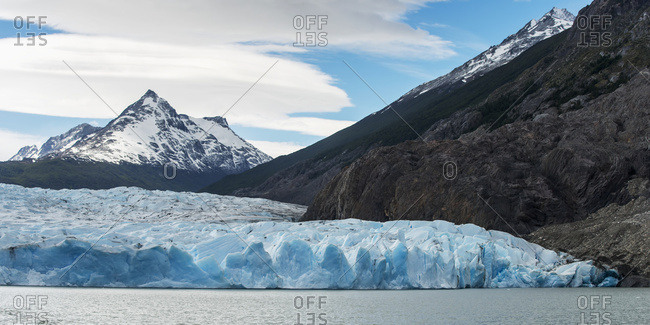 Grey Lake And Grey Glacier, Torres Del Paine National Park; Torres Del Paine, Magallanes And Antarctica Chilena Region, Chile