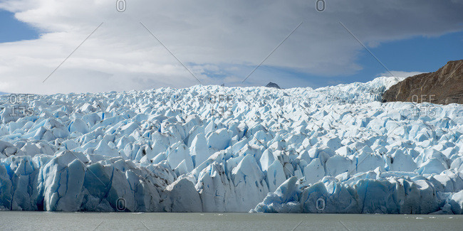 Grey Glacier And Grey Lake, Torres Del Paine National Park; Torres Del Paine, Magallanes And Antarctica Chilena Region, Chile