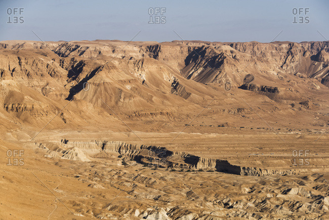 Barren And Arid Landscape Of The Judaean Desert; South District, Israel