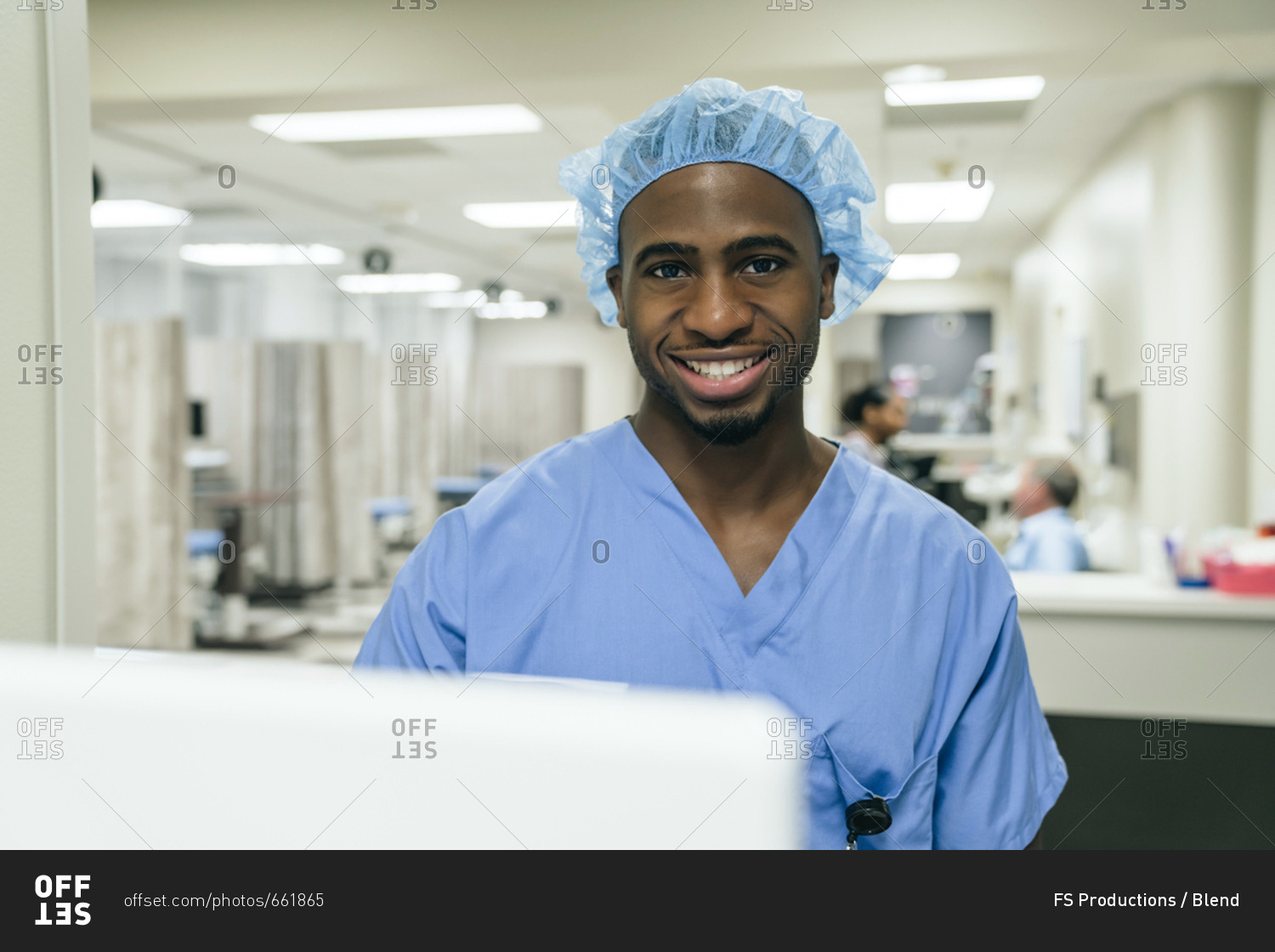 Portrait of smiling Black doctor in hospital