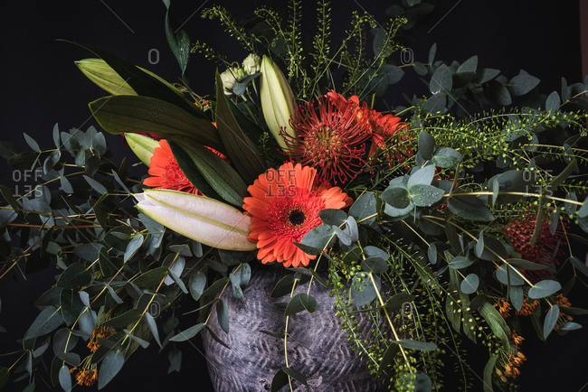 Vase full of flowers