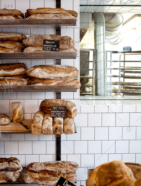 Bakery filled with variety of bread
