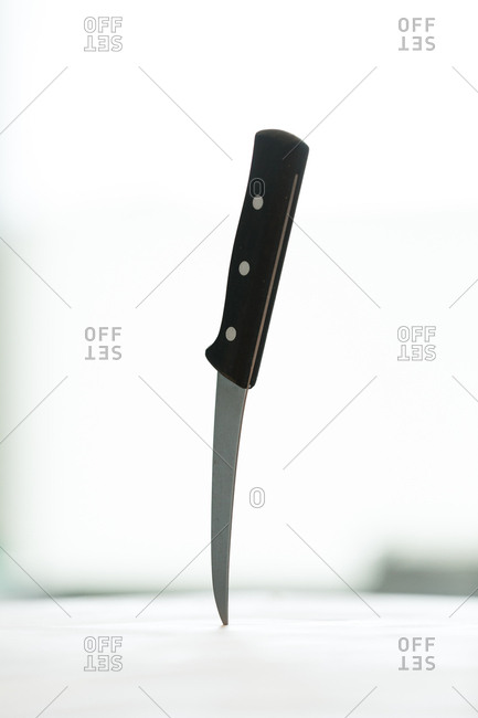 Butcher knife on a white background