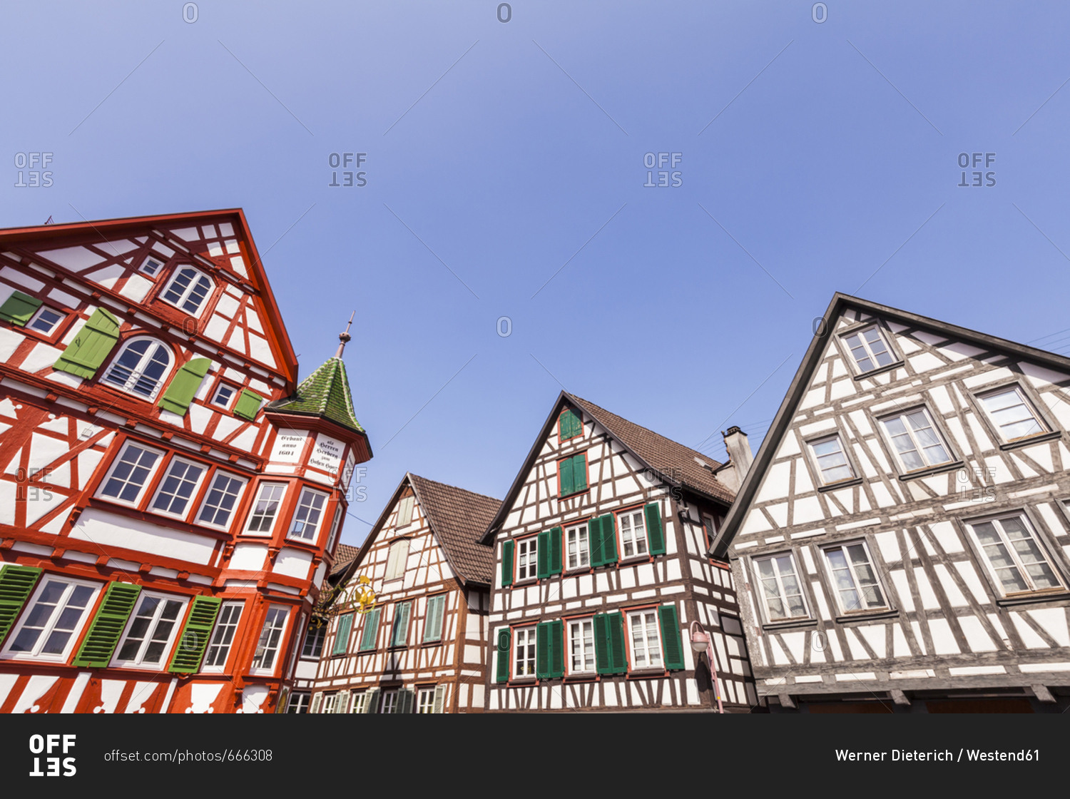 Germany- Baden-Wurttemberg- Black Forest- Schiltach- Half-timbered houses in the old town