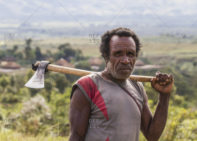 October 3, 2013: Yani Man, Baliem Valley, Central Highlands Of Western New Guinea, Papua, Indonesia