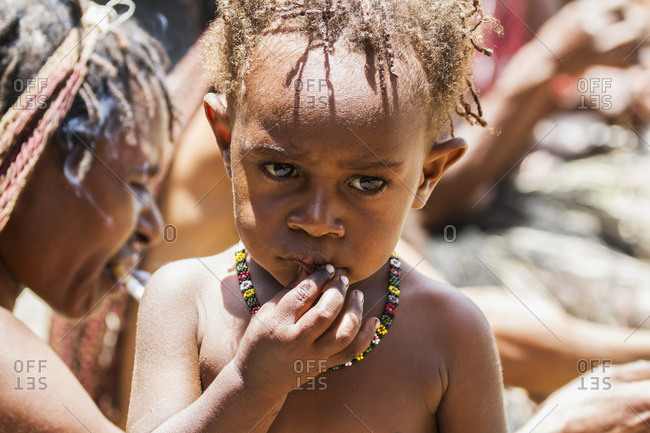 October 4, 2013: Dani Girl, Obia Village, Baliem Valley, Central Highlands Of Western New Guinea, Papua, Indonesia