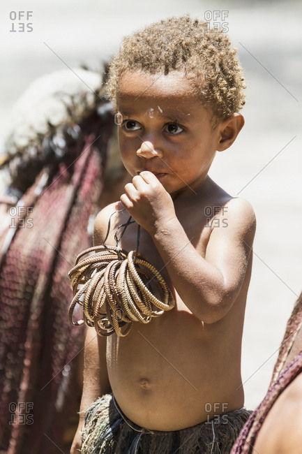 October 4, 2013: Dani Boy, Obia Village, Baliem Valley, Central Highlands Of Western New Guinea, Papua, Indonesia