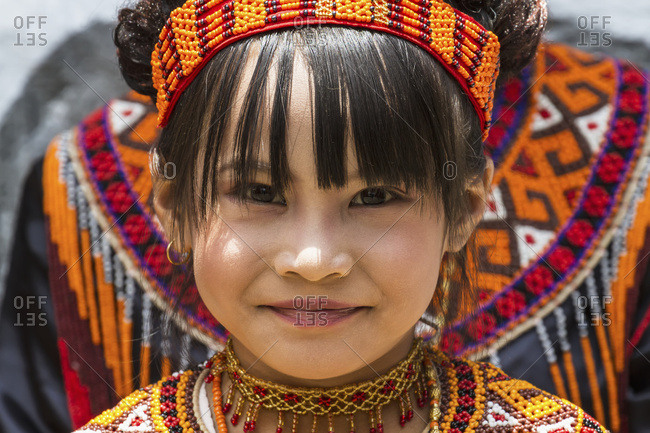 September 30, 2013: Girl In Traditional Torajan Dress Attending A Funeral Ceremony At A Rante, The Ceremonial Site For A Torajan Funeral, In Sereale, Toraja Land, South Sulawesi, Indonesia