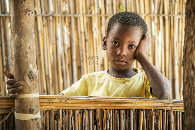 February 23, 2015: Portrait Of A Young Boy In Maun, Botswana