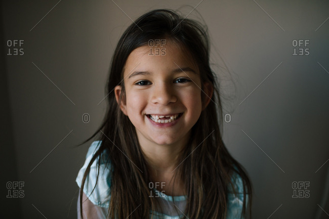 cute little girl with brown hair