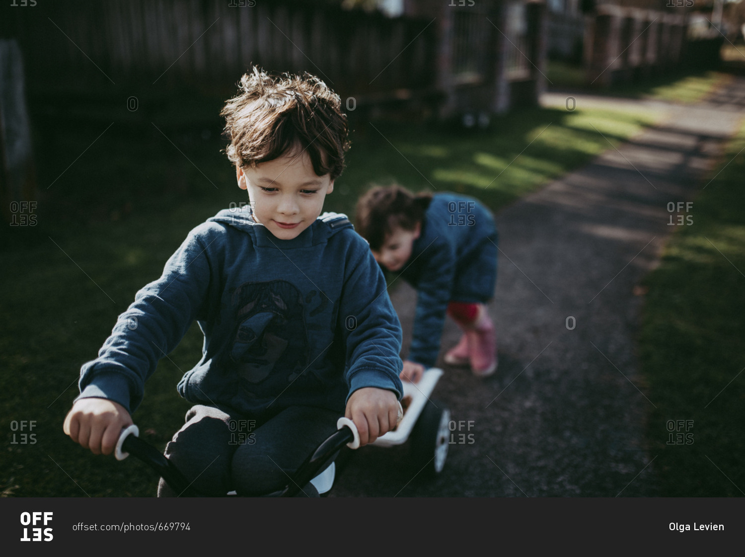 bike with girl and boy