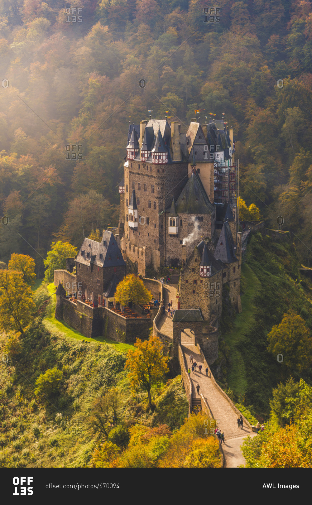 Eltz Castle, Wierschem, Mayen-Koblenz, Rhineland-Palatinate, Germany.