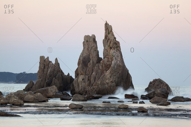 Asia, Japan, Wakayama Prefecture, Landscape of Hashiguiiwa Rocks