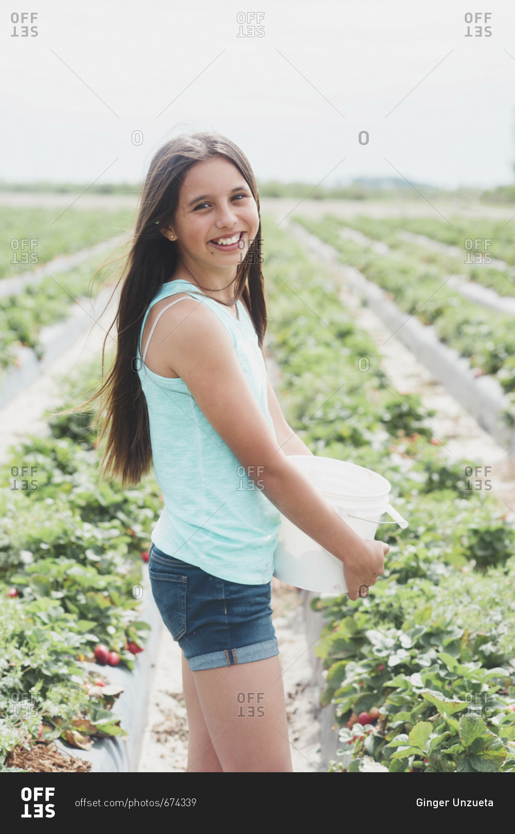 Teenage girl on veranda - Offset stock photo - OFFSET