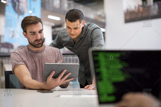 Coders working in an office