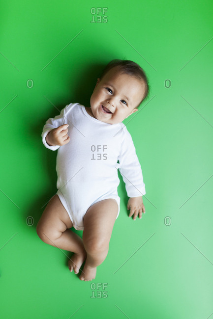 green baby girl background