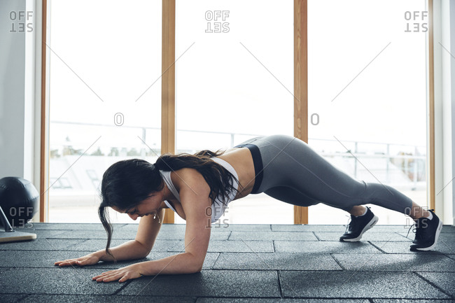 Woman doing plank pose