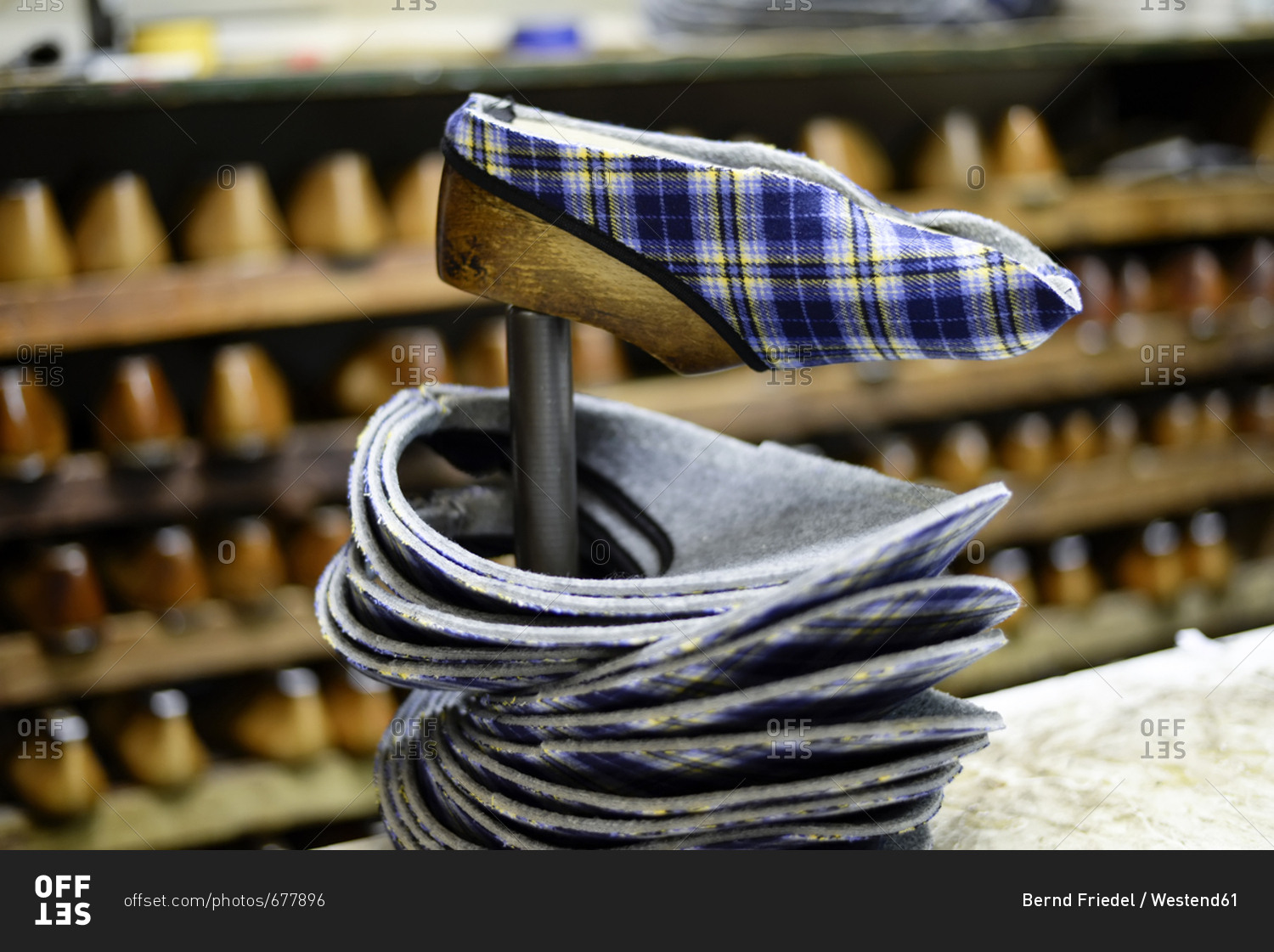 Manufacturing of slippers in cobbler\'s shop