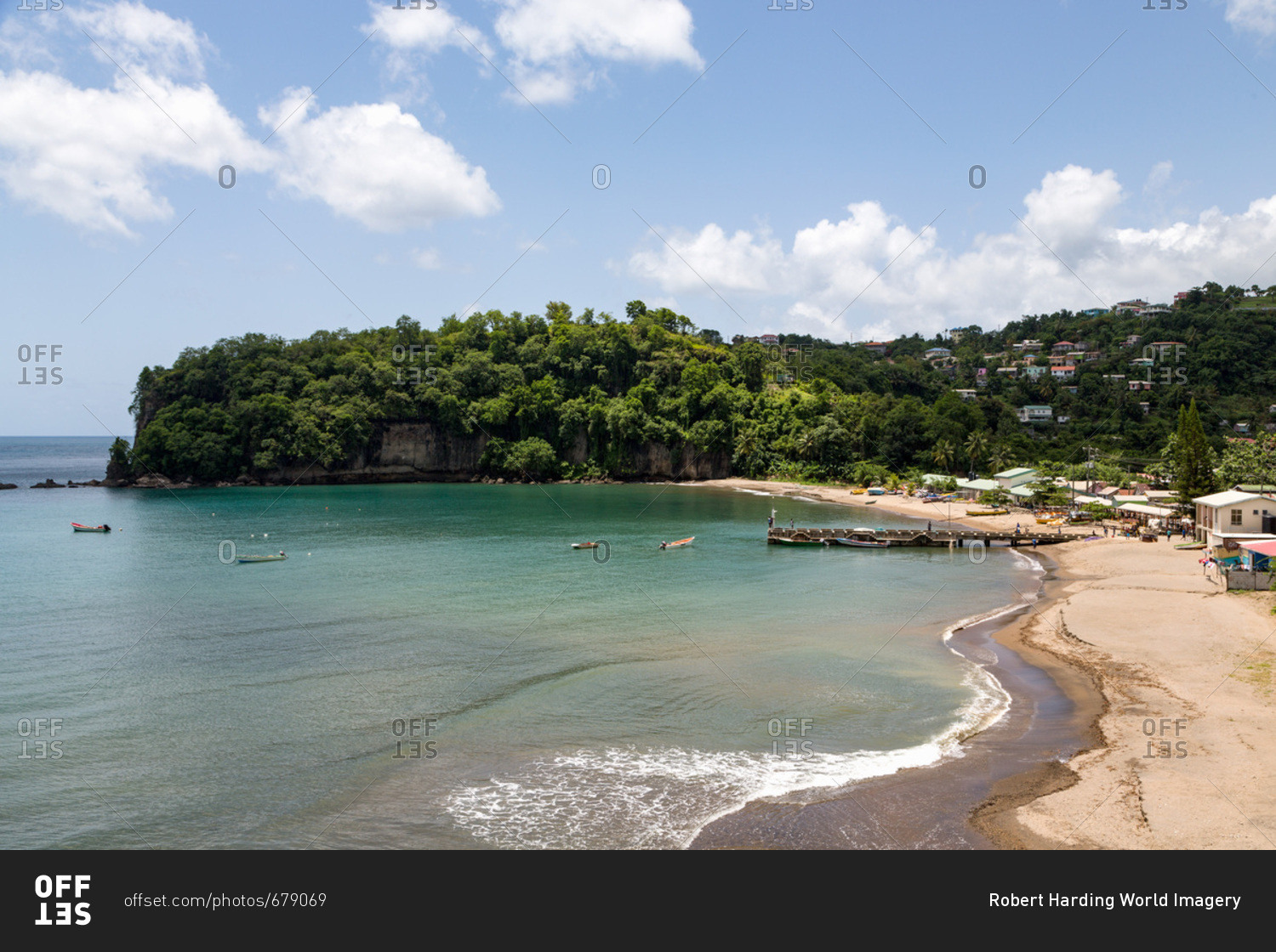 The beach at Anse la Raye, St. Lucia, Windward Islands, West Indies Caribbean, Central America
