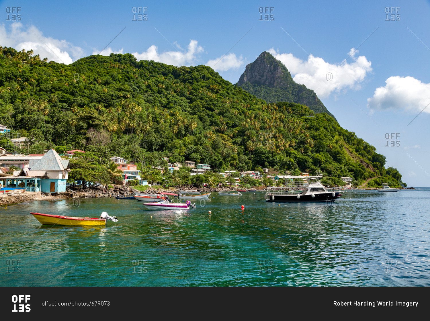 Petit Piton from Soufriere, St. Lucia, Windward Islands, West Indies Caribbean, Central America