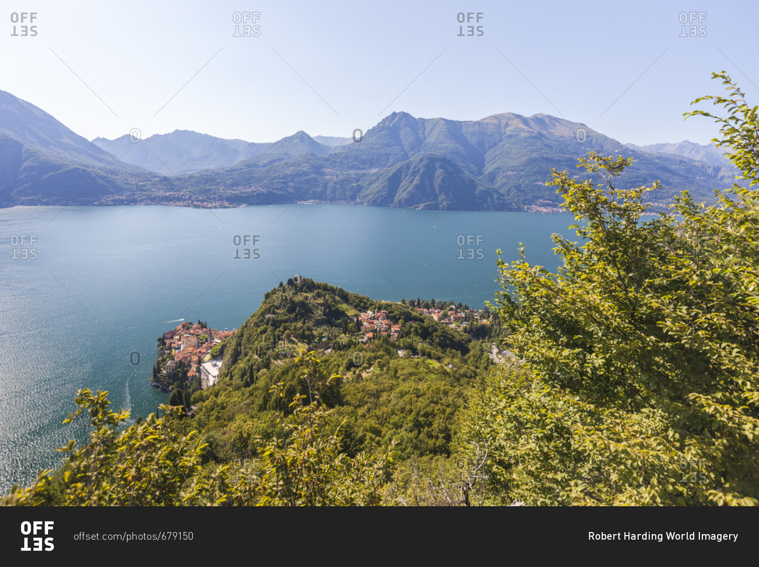 Castello di Vezio above the village of Varenna, Lake Como, province of Lecco, Italian Lakes, Lombardy, Italy, Europe