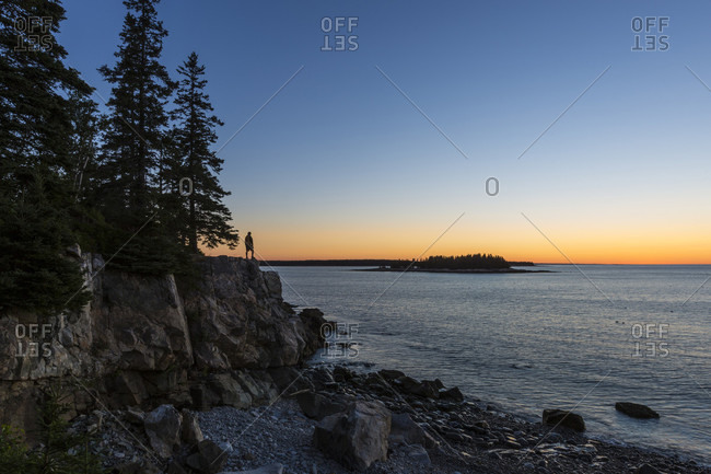 Schoodic Peninsula scenery at dawn, Acadia National Park, Maine, USA