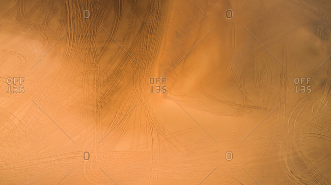 Aerial view of quad bikes track in the dunes of Sharjah desert, UAE