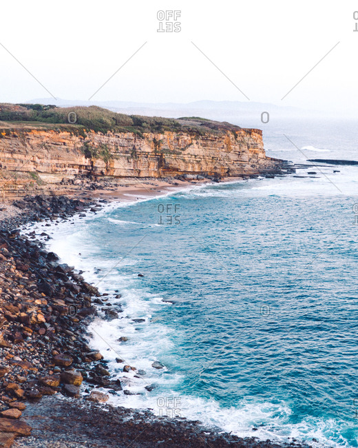 Cliffs along rocky shoreline - Offset