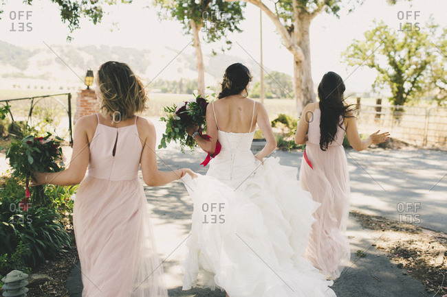 Bride and two store bridesmaids