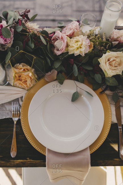 Place Setting Napkin Stock Photos Offset