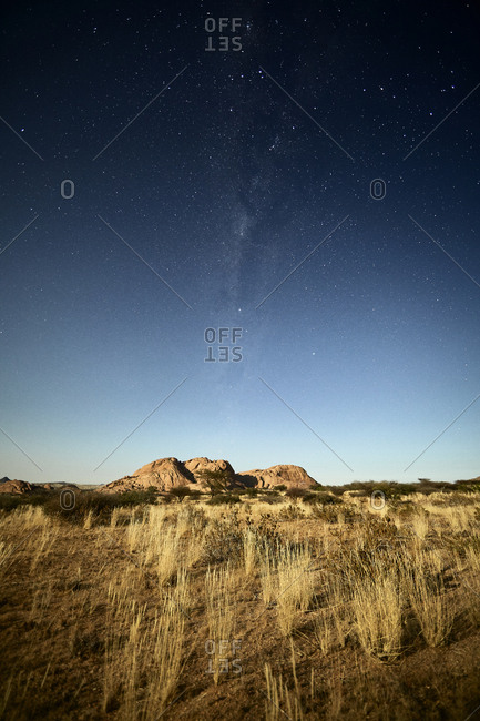 Africa- Namibia- Spitzkoppe and starry sky