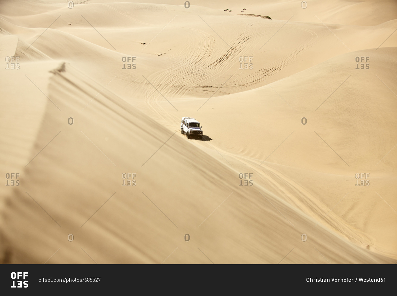 Africa- Namibia- Namib-Naukluft National Park- Namib desert- desert dunes- off-road vehicle