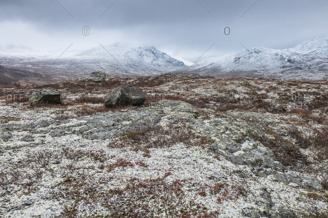 Scandinavian alps, Hydalen Nature Reserve, forward Hydalsberget mountain, Norway