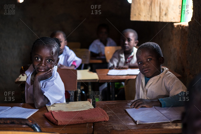 Angola, Africa - April 5, 2018: Pupils in class