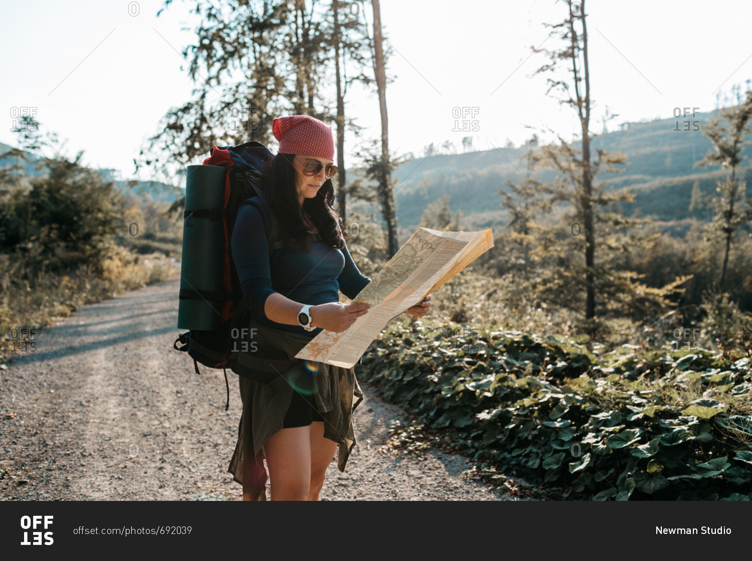 Portrait of a woman hiker stock photo (167190) - YouWorkForThem