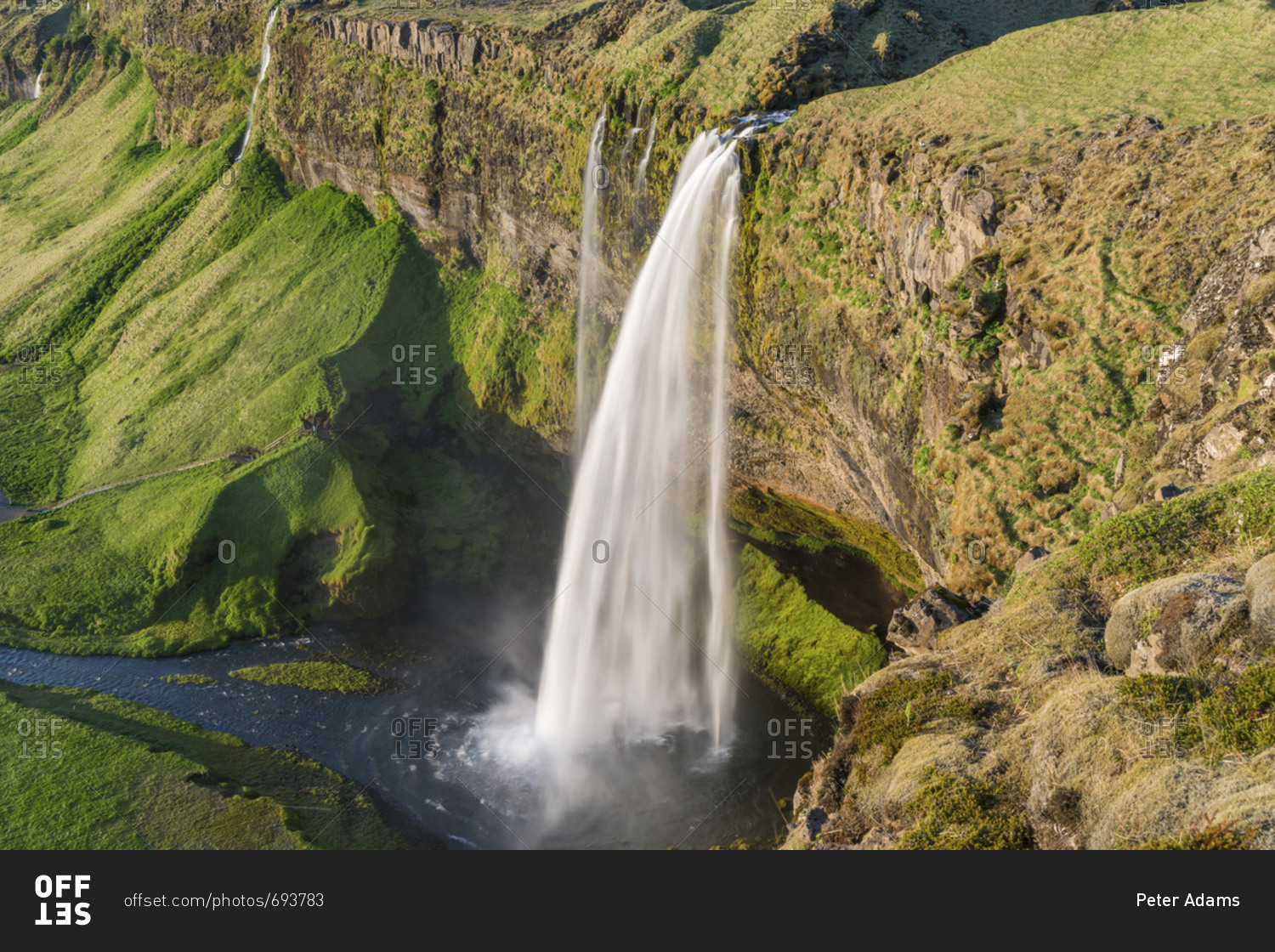Seljalandsfoss waterfall on south of Iceland