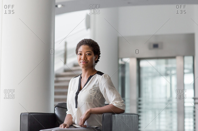 African American businesswoman in a modern office