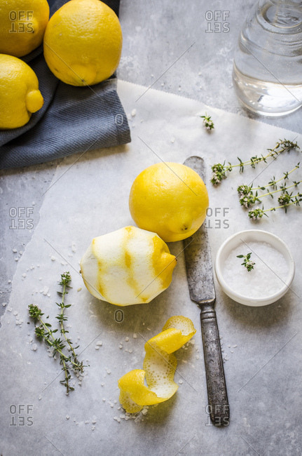 Lemon with sea salt