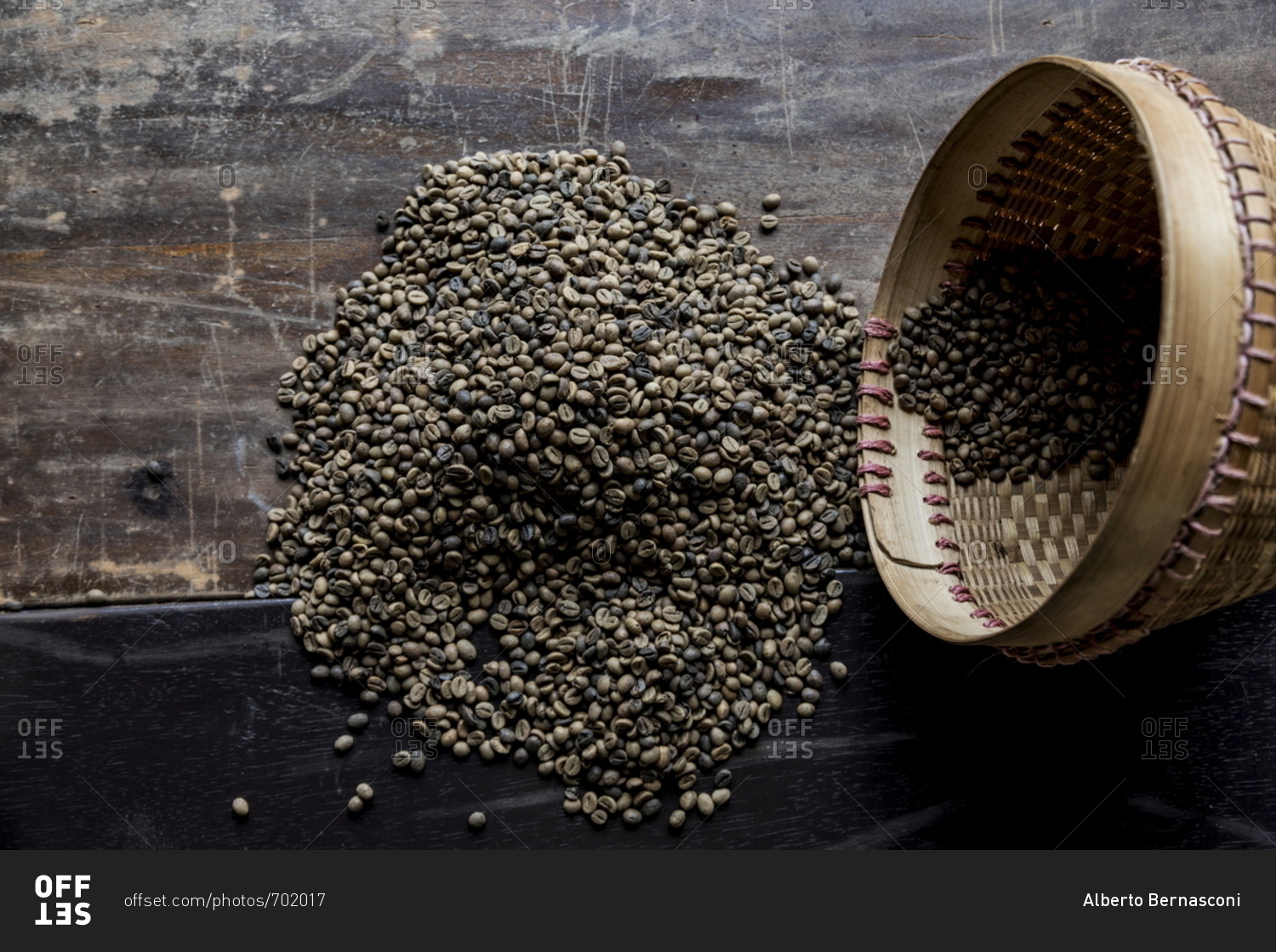 Coffee beans from the local plantation in Central Java, Indonesia