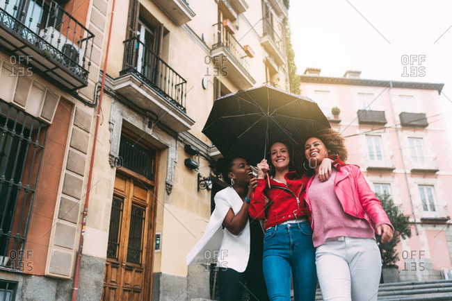 Walking Rain Stock Photos Offset