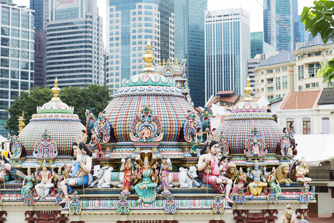 Singapore - February 11, 2013: Sri Mariamman Temple