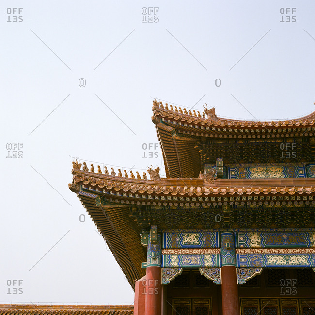Detail of ornate Chinese style roof