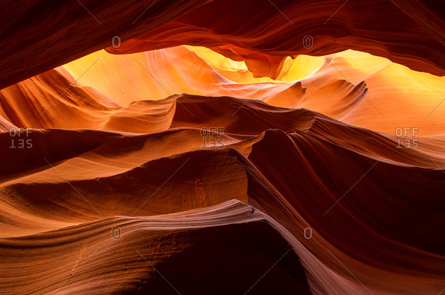 A sandstone abstract at the Upper Antelope Canyon