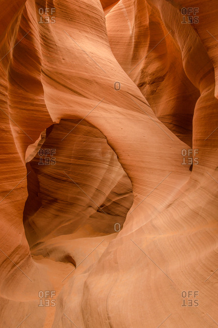 A sandstone abstract in the Lower Antelope Canyon