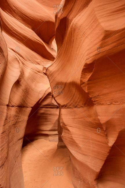 A sandstone abstract in the Lower Antelope Canyon
