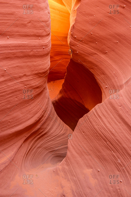 Sandstone abstract in slot canyon
